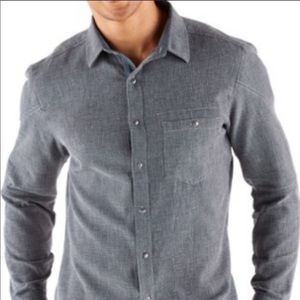 Kuhl Gray Long Sleeve Button Down Shirt (LT)